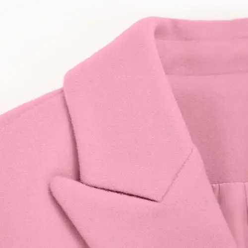 IDEALSANXUN Womens Fall Winter Wool Coats Double Breasted Midi Peacoat Trench Coats - 5