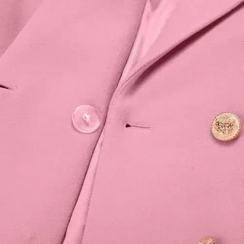 IDEALSANXUN Womens Fall Winter Wool Coats Double Breasted Midi Peacoat Trench Coats - 6