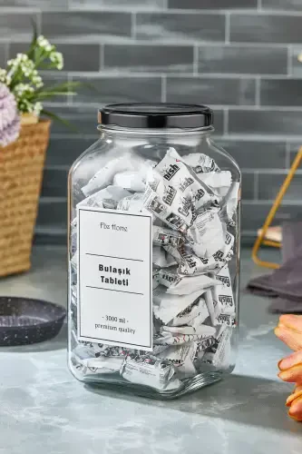 Idish yuvish mashinasi uchun tablet bankasi/qutisi. Vakuumli qopqoq. 3000 ml. - 1