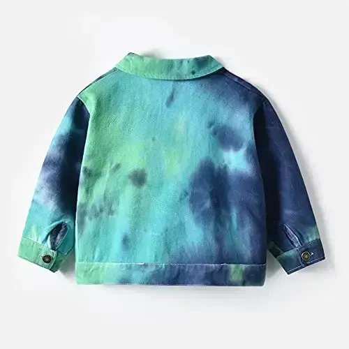 IDOPIP Toddler Kid Baby Boys Girls Denim Jacket Long Sleeve Button Down Jeans Coat Cowboy Overcoat Hoodie Casual Outwear - MODAZONE (1)