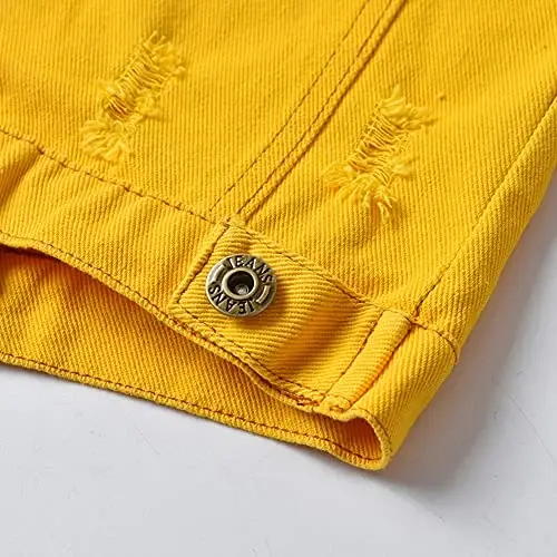 IDOPIP Toddler Kid Baby Boys Girls Denim Jacket Long Sleeve Button Down Jeans Coat Cowboy Overcoat Hoodie Casual Outwear - 5