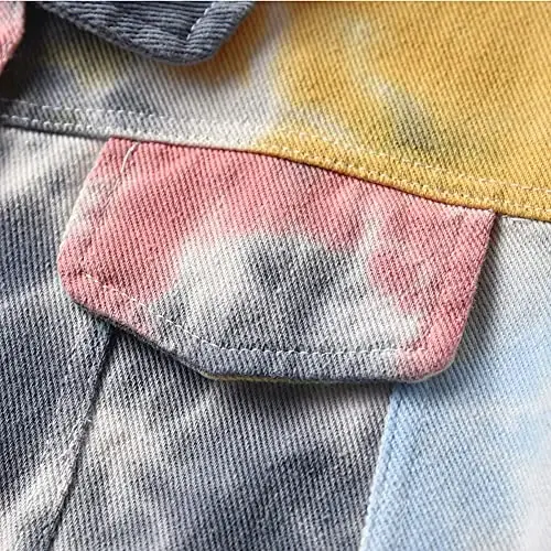 IDOPIP Toddler Kid Baby Boys Girls Denim Jacket Long Sleeve Button Down Jeans Coat Cowboy Overcoat Hoodie Casual Outwear - 5
