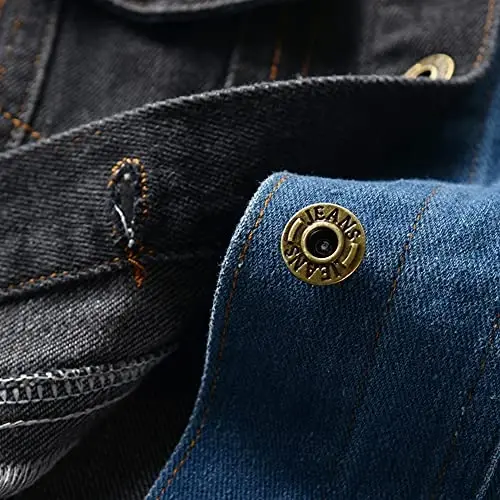 IDOPIP Toddler Kid Baby Boys Girls Denim Jacket Long Sleeve Button Down Jeans Coat Cowboy Overcoat Hoodie Casual Outwear - 5