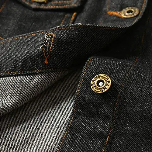 IDOPIP Toddler Kid Baby Boys Girls Denim Jacket Long Sleeve Button Down Jeans Coat Cowboy Overcoat Hoodie Casual Outwear - 4