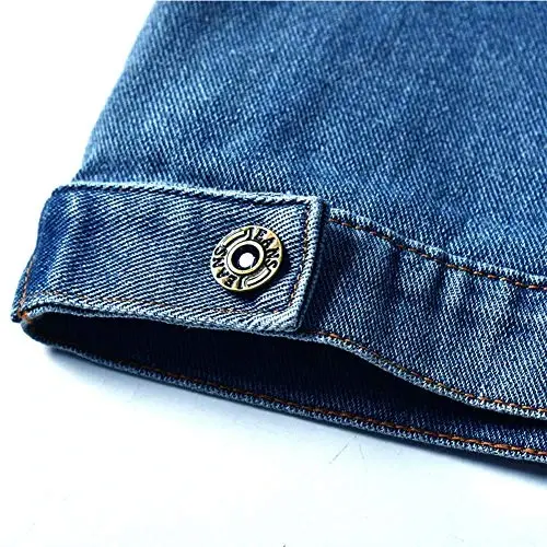 IDOPIP Toddler Kid Baby Boys Girls Denim Jacket Long Sleeve Button Down Jeans Coat Cowboy Overcoat Hoodie Casual Outwear - 4