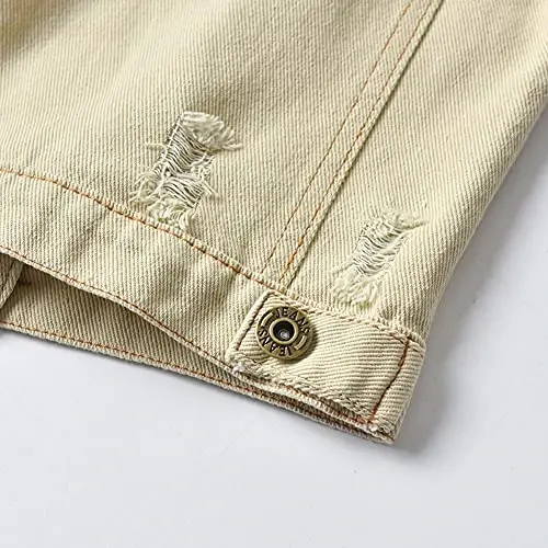 IDOPIP Toddler Kid Baby Boys Girls Denim Jacket Long Sleeve Button Down Jeans Coat Cowboy Overcoat Hoodie Casual Outwear - 6