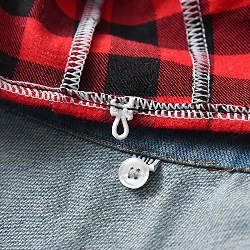 IDOPIP Toddler Kid Baby Boys Girls Denim Jacket Long Sleeve Button Down Jeans Coat Cowboy Overcoat Hoodie Casual Outwear - 4