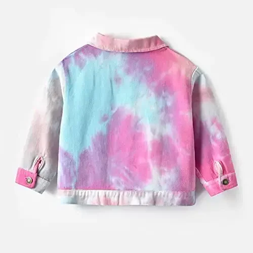 IDOPIP Toddler Kid Baby Boys Girls Denim Jacket Long Sleeve Button Down Jeans Coat Cowboy Overcoat Hoodie Casual Outwear - IDOPIP (1)