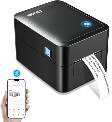 iDPRT Bluetooth Barkod Okuyucu 1D 2D Tarayıcı ile iDPRT Termal Etiket Yazıcı - SP320 Etiket Yazıcı - 6