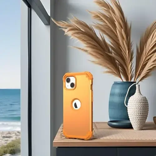 IDweel for iPhone 15 Plus Case with Screen Protector, 3 in 1 Shockproof Slim Fit Hybrid Heavy Duty Hard PC Cover Soft Silicone Bumper Full Body Case (Sundial) - 3