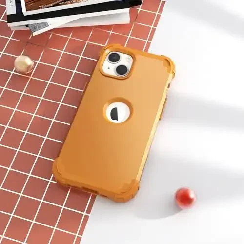 IDweel for iPhone 15 Plus Case with Screen Protector, 3 in 1 Shockproof Slim Fit Hybrid Heavy Duty Hard PC Cover Soft Silicone Bumper Full Body Case (Sundial) - 6