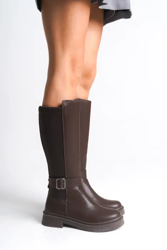 Ienweth Kadın Çizme 00121907 Kahverengi Cilt-Kahverengi Cilt - RICCON