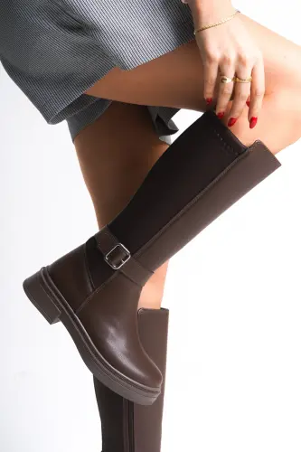 Ienweth Kadın Çizme 00121907 Kahverengi Cilt-Kahverengi Cilt - RICCON (1)