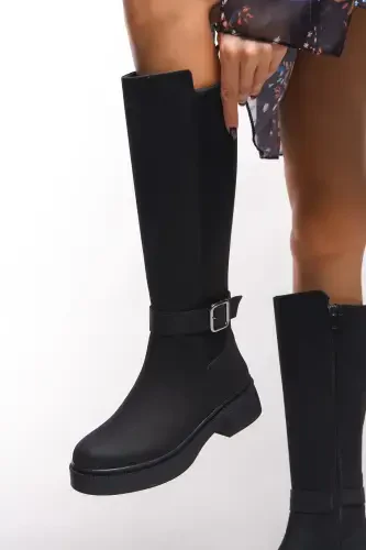 Ienweth Kadın Çizme 00121907 Mat Siyah-Mat Siyah - RICCON (1)