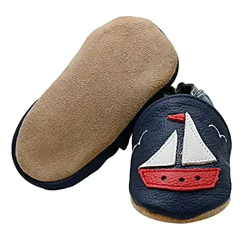 iEvolve Baby Girls Baby Boys Shoes Baby Toddler Soft Sole Shoes First Walker Crib Shoes Baby Moccasins - 4