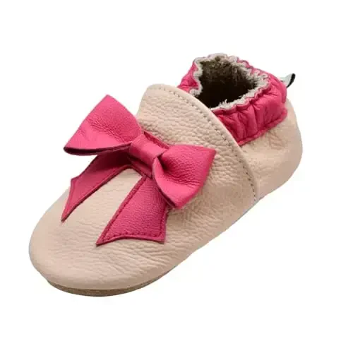 iEvolve Baby Girls Baby Boys Shoes Baby Toddler Soft Sole Shoes First Walker Crib Shoes Baby Moccasins - 1