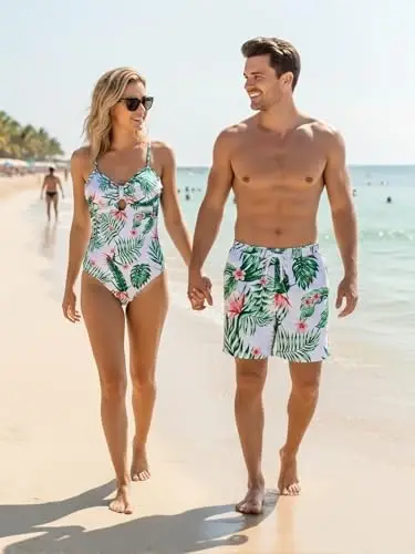 IFFEI Family Matching Swimsuits One Piece Bathing Suits Hollow Out Monokini Mommy and Me Swimwear Beachwear - IFFEI (1)