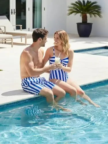 IFFEI Family Matching Swimsuits One Piece Bathing Suits Hollow Out Monokini Mommy and Me Swimwear Beachwear 