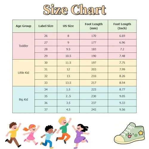 IGBAY Kids Sneakers for Boys Toddler Tennis Shoes Unisex Athletic Running Cushion Lightweight Sneaker - 6