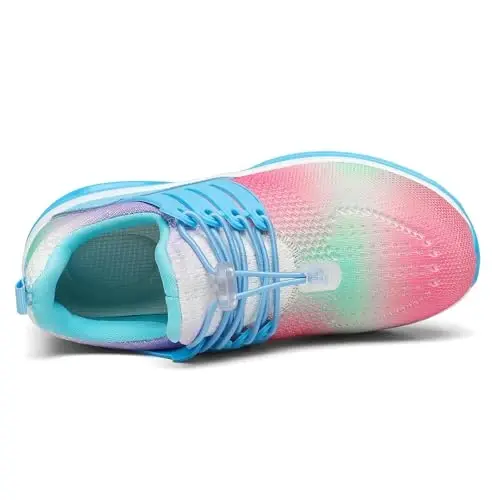 IGBAY Çocuk Erkek Çocuk Spor Ayakkabıları Unisex Atletik Koşu Yastıklı Hafif Spor Ayakkabı - 4