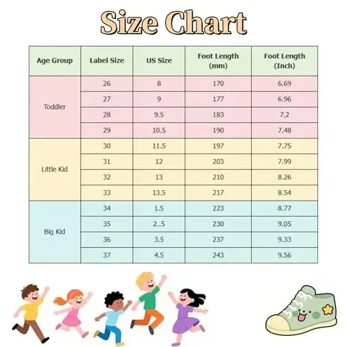 IGBAY Kids Sneakers for Boys Toddler Tennis Shoes Unisex Athletic Running Cushion Lightweight Sneaker - 6