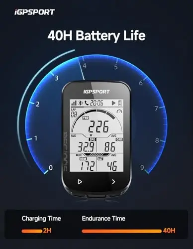 iGPSPORT BSC100S Bisiklet Bilgisayarı Kablosuz, 2.6 inç LCD Ekran Şarj Edilebilir Su Geçirmez GPS Bisiklet Bilgisayarı - 5
