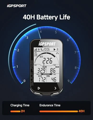 iGPSPORT BSC100S Velosiped Kompyuteri Simsiz, 2,6 dyuymli LCD Displey Qayta Zaryadlanuvchi Su o'tkazmaydigan GPS Velosiped Kompyuteri - iGPSPORT (1)