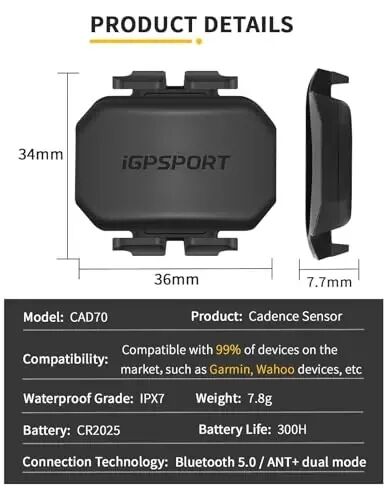 iGPSPORT BSC100S Velosiped/Velosiped Kompyuteri Simsiz, 2.6 dyuymli LCD Displey Qayta zaryadlanuvchi Suv o'tkazmaydigan GPS Velosiped Kompyuteri - 2