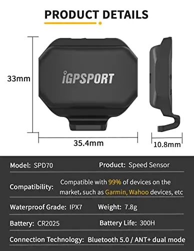 iGPSPORT BSC100S Velosiped/Velosiped Kompyuteri Simsiz, 2.6 dyuymli LCD Displey Qayta zaryadlanuvchi Suv o'tkazmaydigan GPS Velosiped Kompyuteri - 1