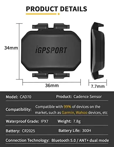 iGPSPORT BSC100S Velosiped/Velosiped Kompyuteri Simsiz, 2.6 dyuymli LCD Displey Qayta zaryadlanuvchi Suv o'tkazmaydigan GPS Velosiped Kompyuteri - MODAZONE (1)