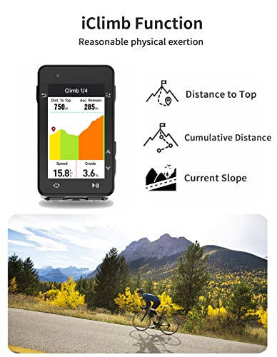 iGPSPORT iGS630 GPS Bisiklet Bilgisayarı, 2.8‘’ Harita Navigasyonu iClimb Eğitim Fonksiyonu MTB Kablosuz Bisiklet Bilgisayarı GPS Ünitesi IPX7 Su Geçirmez - 3