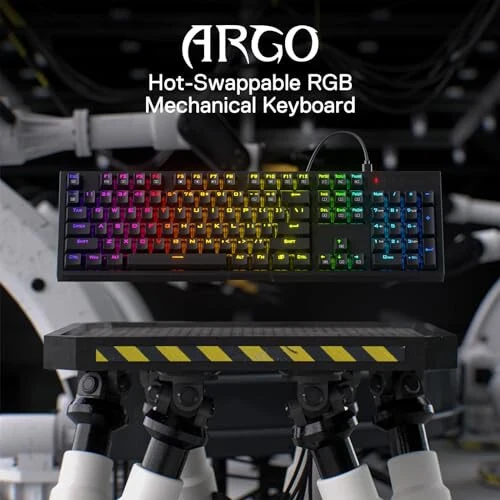 Игровая клавиатура Redragon K670 RGB с подсветкой, 104 клавиши, механическая клавиатура с горячей заменой, модернизированный разъем, тихий линейный красный переключатель - Redragon (1)