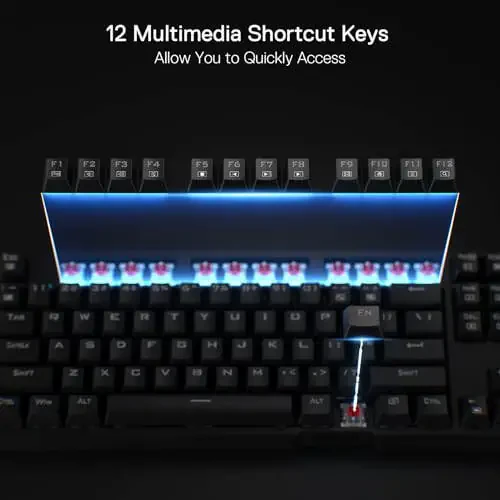 Игровая клавиатура Redragon K670 RGB с подсветкой, 104 клавиши, механическая клавиатура с горячей заменой, модернизированный разъем, тихий линейный красный переключатель - 6
