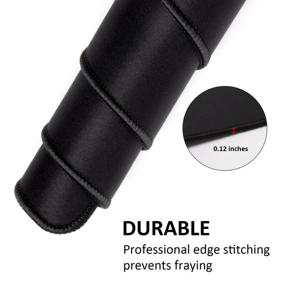 Игровой коврик Jahosin большого размера с прошитыми краями, [35,4x15,7 дюйма] Простой коврик для мыши с нескользящей натуральной резиновой основой для геймера/рабочего стола/офиса/дома 90x40 черный - JAHOSIN