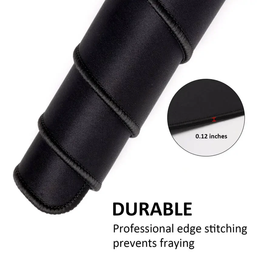 Игровой коврик Jahosin большого размера с прошитыми краями, [35,4x15,7 дюйма] Простой коврик для мыши с нескользящей натуральной резиновой основой для геймера/рабочего стола/офиса/дома 90x40 черный - 1