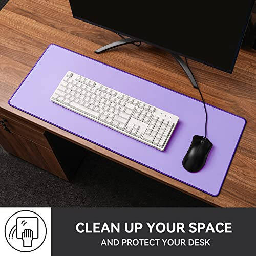 Игровой коврик Reniteco Waterproof Large Gaming Mouse Pad с прочными сшитыми краями, нескользящим резиновым основанием, гладкой поверхностью, настольный коврик для дома и офиса, 31,5