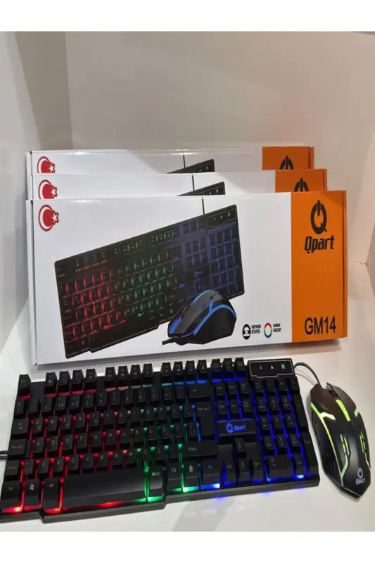 Игровой набор клавиатуры 3 в 1 Проводной Rgb с подсветкой Набор для геймеров ПК Игровой набор клавиатуры - 1