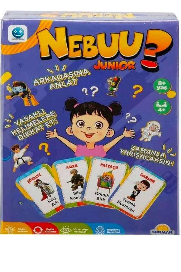 Игровой набор Nebuu Junior для детей и взрослых с карточками для рассказывания слов, развивающий интеллект, 1 упаковка - 2