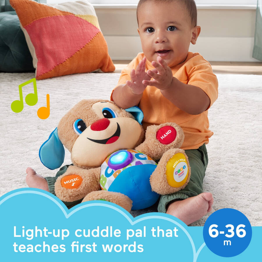 Игрушка для обучения Fisher-Price Laugh & Learn Smart Stages Puppy Plush для младенцев, детей и малышей - 8