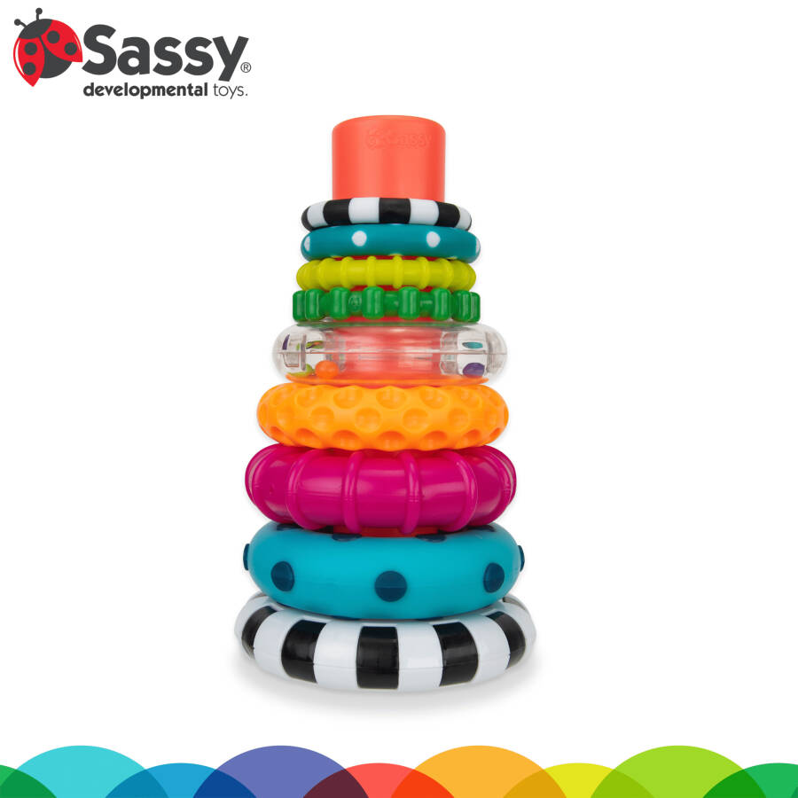 Игрушка для обучения STEM Sassy Stacks of Circles, 9 частей, от 6 месяцев - 13