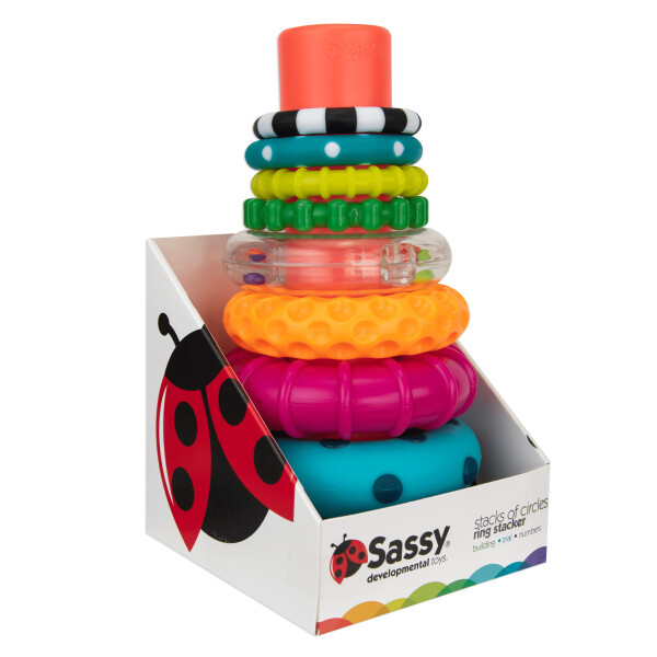 Игрушка для обучения STEM Sassy Stacks of Circles, 9 частей, от 6 месяцев - 19