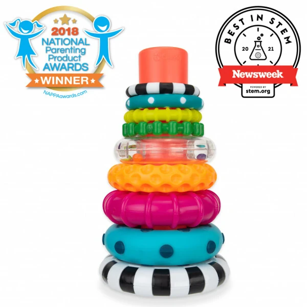Игрушка для обучения STEM Sassy Stacks of Circles, 9 частей, от 6 месяцев - SASSY (1)