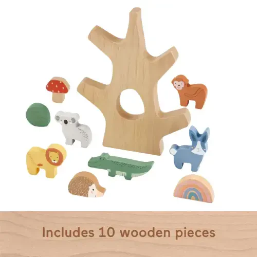 Игрушка для развития малыша Fisher-Price Wooden Balance Tree Stacking Activity Toy, 10 деталей - 4
