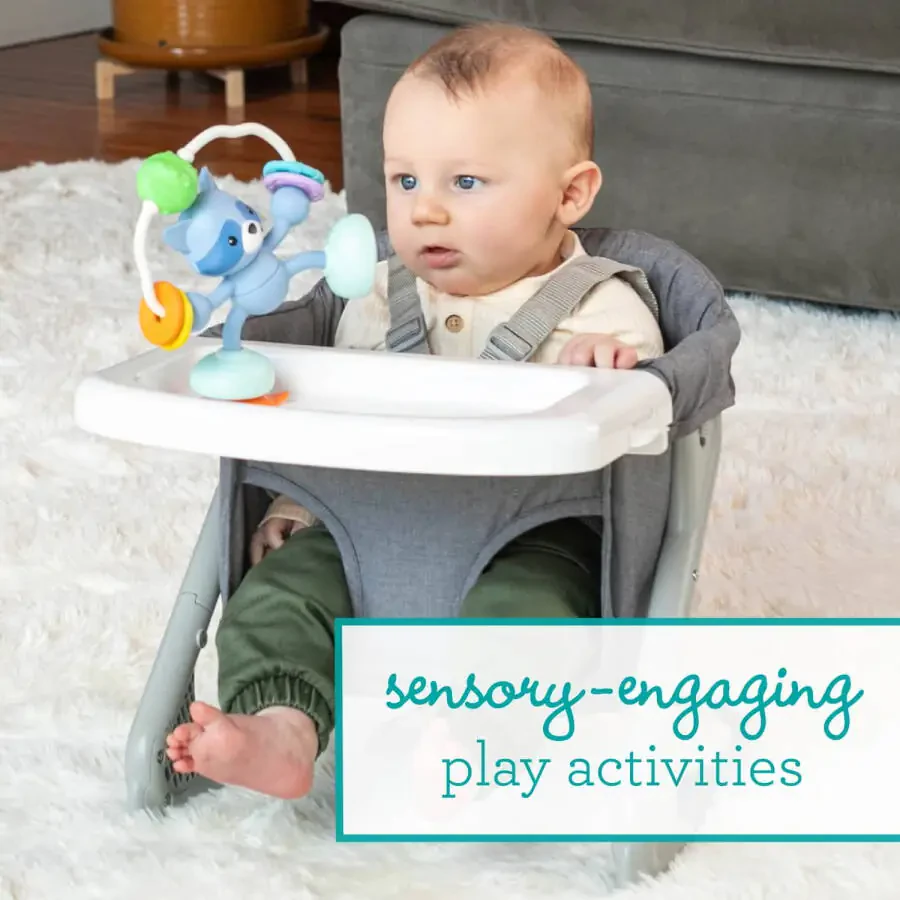 Игрушка-енот Infantino Stick & Spin Raccoon на присоске, от 4 месяцев, разноцветная. - 3