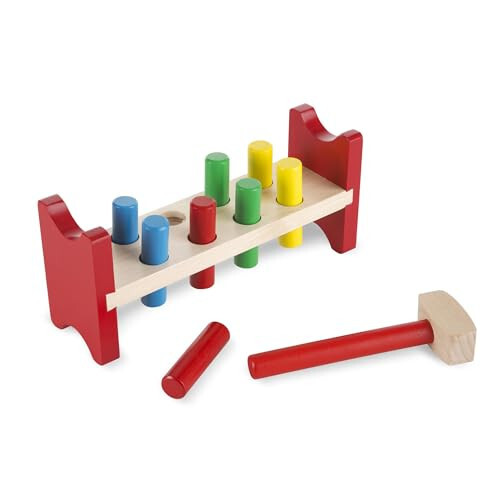 Игрушка Melissa & Doug Deluxe Wooden Pound-A-Peg с молотком - сертифицирована FSC - 41