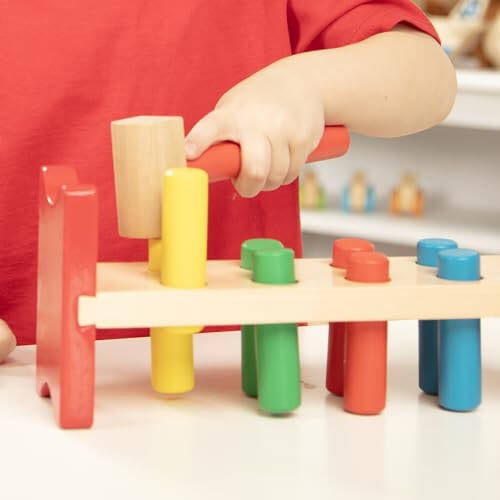 Игрушка Melissa & Doug Deluxe Wooden Pound-A-Peg с молотком - сертифицирована FSC - 30