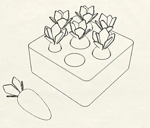 Игрушки Ancaixin Montessori для младенцев 6-12 месяцев, деревянные игрушки для мальчиков и девочек 1 года, обучающая игрушка для сбора моркови для малышей, головоломка для сортировки форм, развивающие подарки на день рождения - 3