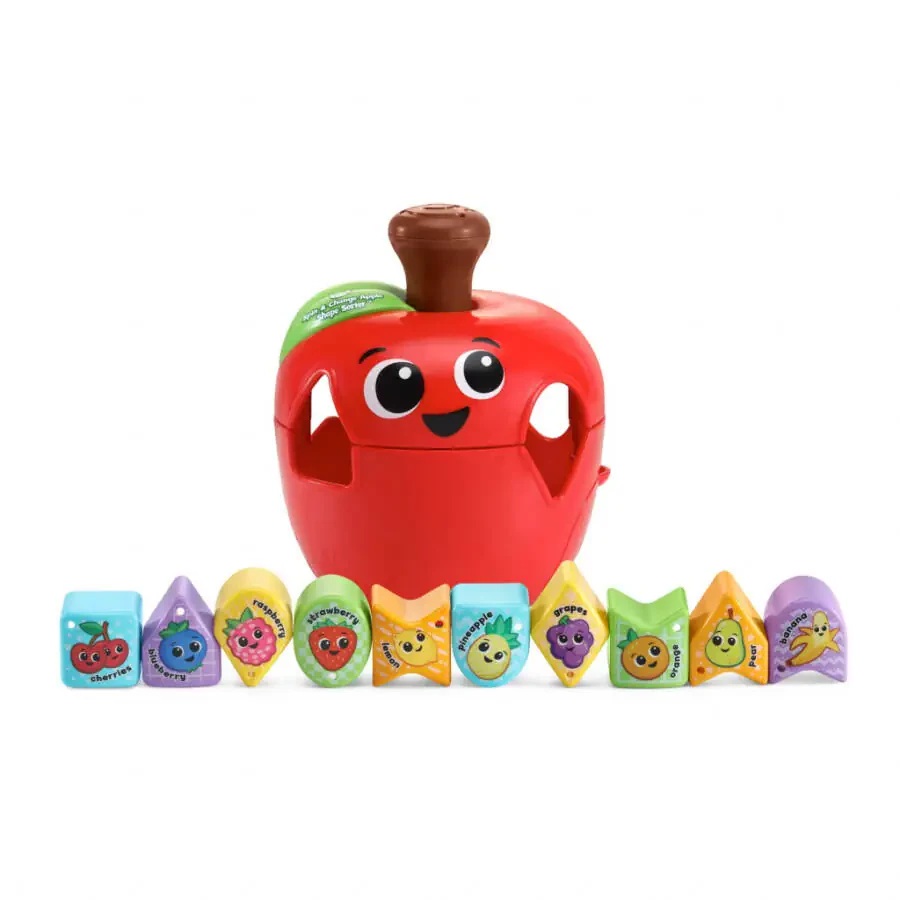 Игрушки для сортировки форм LeapFrog Spin & Change Apple Shape Sorter™ с аксессуарами в комплекте, игрушки для малышей и детей младшего возраста - 1