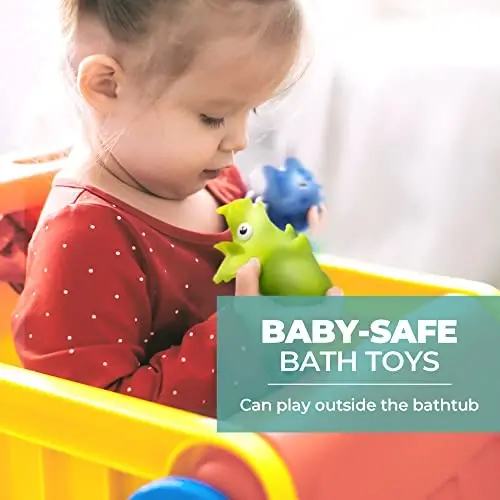 Hely Cancy Infant Bath Toys for 18 Months - No Hole Animal Bathtub Toys, Baby Bath Tub Toys - 5