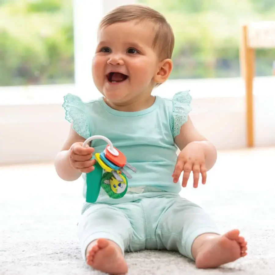 Игрушки-прорезыватели для младенцев 6-12 месяцев Infantino Music & Lights Busy Play Key Teether Set, разноцветные - 2